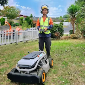 Manual lawn mowing service